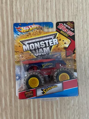 2010 Hot Wheels Superman Mud Monster Jam 1:64 Truck Topps Card Series • $14.99