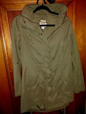Mossimo Green Army Jacket Womens Sz S / P Water Resistant Hood • $24.99