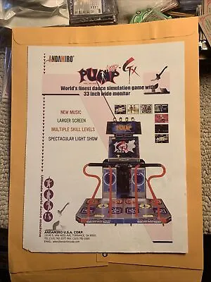 $6.49 • Buy Damaged Original 11-8 1/4” Pump It Up GX Andamiro  ARCADE VIDEO GAME FLYER