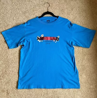 Uniqlo Billie Eilish X Takashi Murakami Eyes T-Shirt US Mens Size L Blue EUC • $1.99