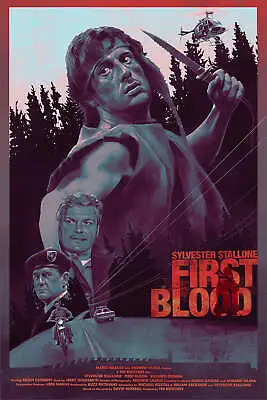 Rambo First Blood Nightfall Variant By RapscallionArt Ltd X/50 Poster Mondo MINT • $125