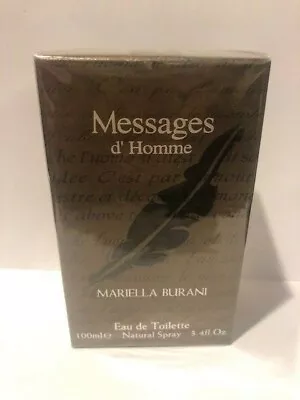 Messages D'Homme By Mariella Burani For Men 3.4 Oz Eau De Toilette Spray SEALED • $49.99