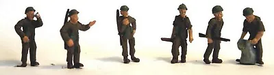 6 WW2 Army In Relaxed Poses F252 UNPAINTED OO Scale Langley Models Kit Figures • £9.83