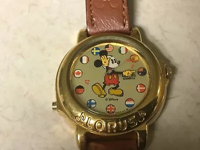 Mickey Mouse  It's A Small World  Melody Watch- Lorus- V421-0020-ZO Vintage   • $25