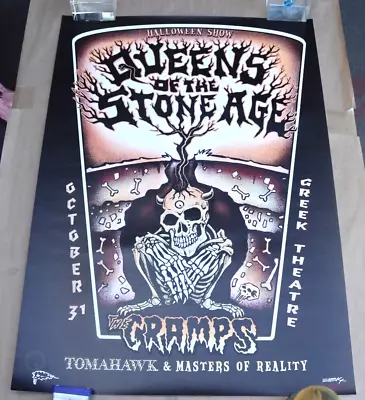 2003 Emek Signed Queens Of The Stone Age Cramps Concert Poster Halloween Show • $285