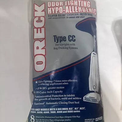 ORECK Type CC 4 Layer Celoc Charcoal Filter Type CC Vacuum Bags CCPK80F 7/Pack  • $14.99