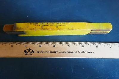 Vtg Folding Yardstick Riebe & Riebe Grain Co Sheldon Reese Elevators Lot 23-35-D • $9.99