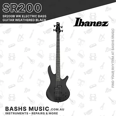 Ibanez SR200B WK Electric Bass Guitar Weathered Black • $599