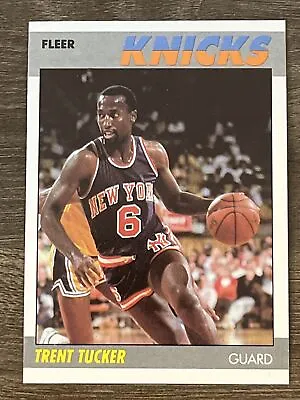 TRENT TUCKER 1987 NEW YORK KNICKS 87-88 FLEER BASKETBALL #113 Of 132 PACK FRESH • $1.02