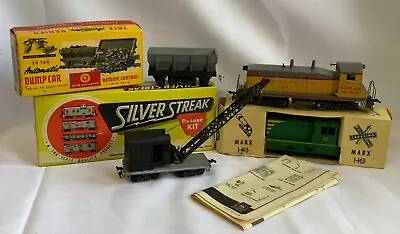 Vtg HO Scale Train Lot Trix Action Series SIlverstreak Marx Revell Railroading • $59.95