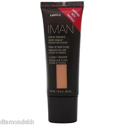 IMAN Luxury Radiance Liquid Foundation Enriched With Minerals In Earth 2 - 30ml • £8.45