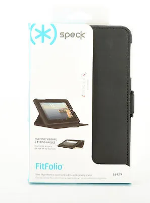 Speck FitFolio Folio Leather Stand Case Cover For Verizon ELLIPSIS 7 - Black • $6.99