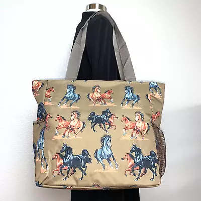 Large Lightweight Horse Print Multipurpose Tote Weekender Travel Bag NEW • $25