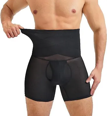 Men’s Shapewear Tummy Control Shorts High Waist Slimming Shaper Boxer BoyShorts • £7.79