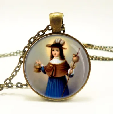 $25.25 • Buy Santo Nino De Atocha / Holy Child Of Atocha Jesus Brass Necklace