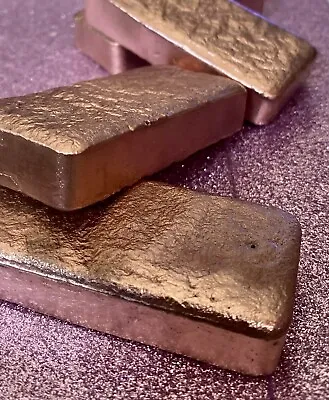 Total Of 5 Pounds Copper .999CU Hand Poured Bars Weighing 1-3 Lbs Each • $50