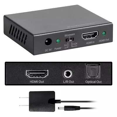 HDMI Audio Extractor Stereo Analog & S/PDIF 4K@60Hz HDR 18Gbps 192kHz Sampling • $77.49