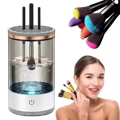 Brush Cleaner Automatic Electric Makeup Brush Cleaning Machine Fast Clean Dryer • $18.29