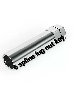 Chrome Socket Key For 6 Spline Lug Nuts | 21mm 13/16  22mm 7/8  Hex For Trucks • $11.64