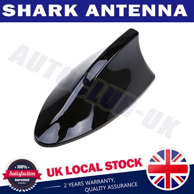 £7.09 • Buy NEW Gloss BLK Car Shark Fin Aerial Antenna Roof AM/FM Radio Signal Universal UK