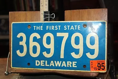 1995 Delaware License Plate 369799 • $10