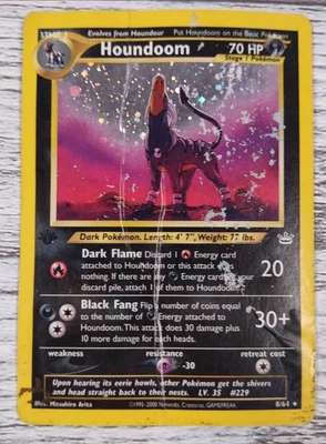 $1.25 • Buy Houndoom 8/64 Neo Revelation 1st Edition Holo Rare Pokemon Card WOTC DAMAGED