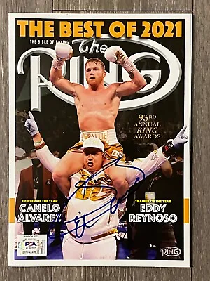SAUL CANELO ALVAREZ Signed Autograph The Ring Magazine ~ Best Of 2021 ~ PSA/COA • $399.99