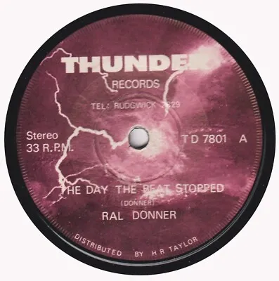 RAL DONNER “The Day The Beat Stopped” THUNDER EP (1978) • £4