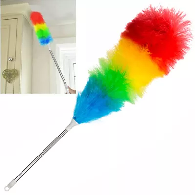 Anti Static Duster  Long Handle Feather Long Hygienic Brush 65cm • £5.19