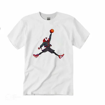 Spiderman Jor-dan Miles Morales T-Shirt Soft Tee Marvel Fan Gift Cool T Shirt • $13.64
