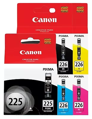 GENUINE Canon PGI-225 CLI-226 Ink 5 Pack For PIXMA IP4820 IP4850 IP4950 MG5320 • $35.99