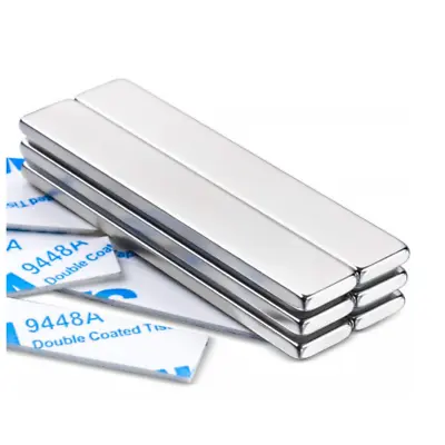 Strong Magnet Strips Heavy Duty - Rare Earth Magnets With Adhesive Pack Of 6 • $9.99