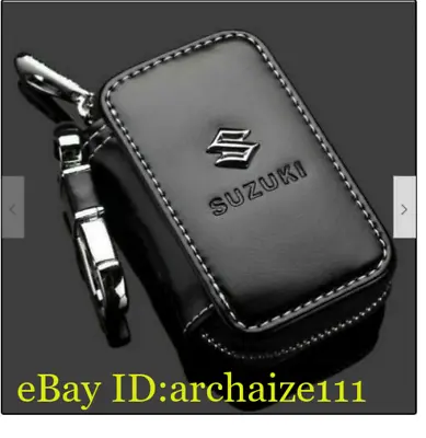 Leather Cowhide Car Key Holder Keychain Ring Case Bag Gift Fit For Universal • $8.99