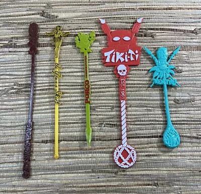 $22.49 • Buy 5 TIKI Bar Swizzle Stick Ventiki Trader Sam's Tiki Ti Porco Lounge Grass Skirt