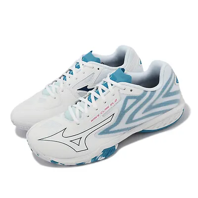Mizuno Wave Claw EL 2 Wide White Blue Men Badminton Shoes 71GA2280-20 • $105.32