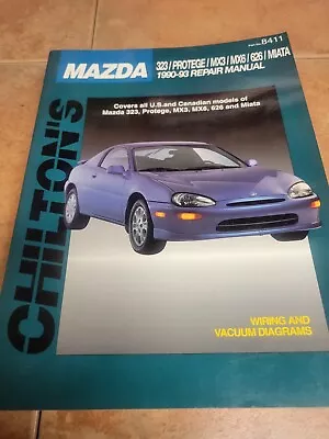 Chiltons Mazda Repair Manual Miata Mx3 Mx6 626 Wiring Vacuum Diagrams • $10