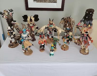 11 Piece Lot -  Vintage '79 Thru '85 Hopi Kachina Dolls Signed Plus Books • $425