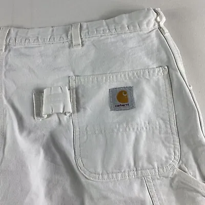 Vintage Carhartt White Painters Pants Men’s 46x30 Made In USA 72WS Union Made • $44.99