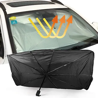 Car Windshield Sun Shade Universal Cover Sunshade Front Window Mount Umbrella • £21.59