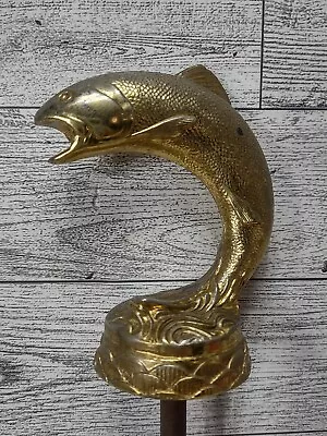 Vintage Brass Fish Squeeze Box Beer Tap Handle Trout Bass Pike Salmon Keg  • $16.58