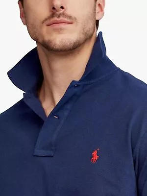 Polo Ralph Lauren Custom Slim  Fit Polo Shirt Black/ Navy Blue Colour • $52.90