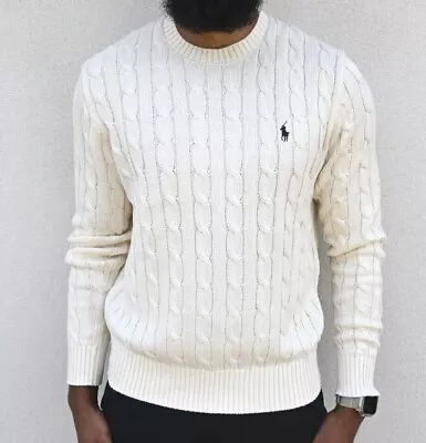 $72.99 • Buy Polo Ralph Lauren Cable Knit Classic Beige  Sweater