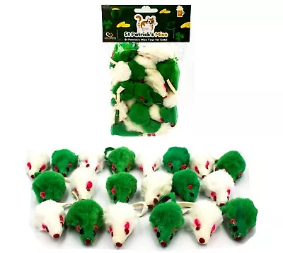 AXEL PETS St Patrick's Day Irish Festive Holiday Cat Rabbit Fur Mice Toys Catnip • $14.95