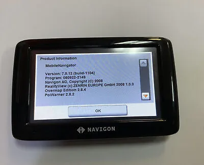 £75 • Buy NAVIGON CANADA 310 SAT NAV Navigation GPS Europe UK Maps