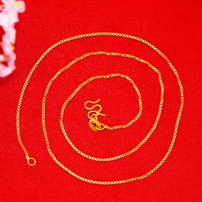 Vietnam Golden Ripple Clavicular Chain Necklace Jewelry Gifts • $0.01