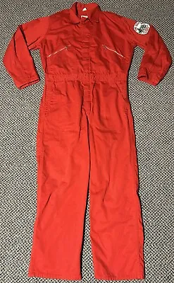 Vintage 70’s Firefighter Jumpsuit Coveralls St. Charles Illinois Fire Dept. 44R • $39.99