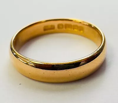 Antique Ladies 22ct Gold Wedding Ring Circa 1870's Size M • £365