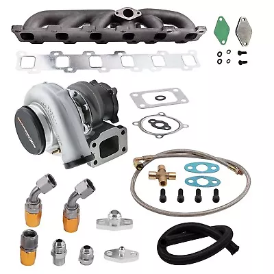 GT3582 Turbo Kit &Exhaust Manifold + Oil Line For Nissan Patrol Safari  4.2 4.5 • $468.79