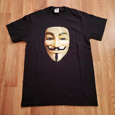 Vintage V For Vendetta Shirt Mens Medium Black Movie Comics DC • $15