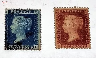 QV 2 Penny Blue And 1p Red Perforated GB Stamps • £12